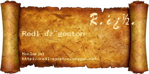 Redl Ágoston névjegykártya